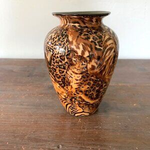 La Vie Safari Patchwork Print Vase